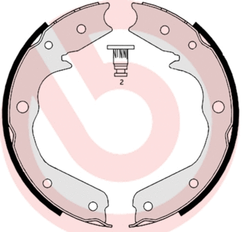 S 59 527 BREMBO Комплект тормозных колодок, стояночная тормозная система (фото 1)