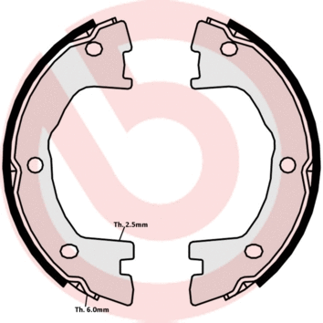 S A6 508 BREMBO Комплект тормозных колодок, стояночная тормозная система (фото 1)