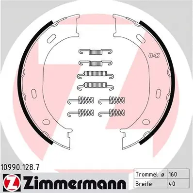 10990.128.7 ZIMMERMANN Комплект тормозных колодок, стояночная тормозная система (фото 1)