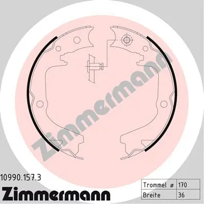 10990.157.3 ZIMMERMANN Комплект тормозных колодок, стояночная тормозная система (фото 1)