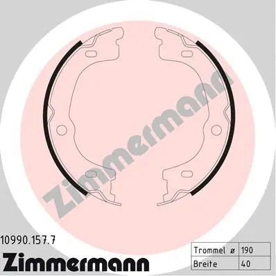 10990.157.7 ZIMMERMANN Комплект тормозных колодок, стояночная тормозная система (фото 1)