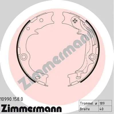 10990.158.0 ZIMMERMANN Комплект тормозных колодок, стояночная тормозная система (фото 1)