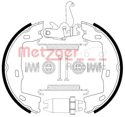 0152021 METZGER Комплект тормозных колодок, стояночная тормозная система (фото 1)