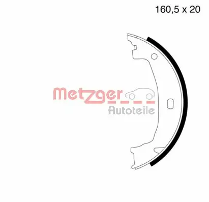 KR 780 METZGER Комплект тормозных колодок, стояночная тормозная система (фото 1)