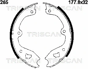 8100 27265 TRISCAN Комплект тормозных колодок, стояночная тормозная система (фото 1)