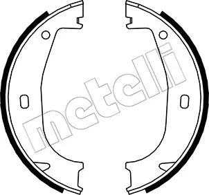 53-0016 METELLI Комплект тормозных колодок, стояночная тормозная система (фото 1)