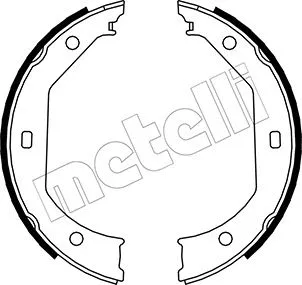 53-0017 METELLI Комплект тормозных колодок, стояночная тормозная система (фото 1)