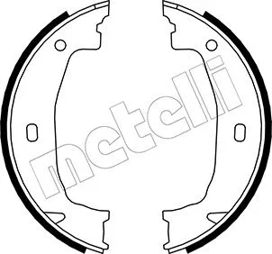 53-0018 METELLI Комплект тормозных колодок, стояночная тормозная система (фото 1)