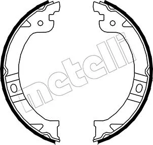 53-0027 METELLI Комплект тормозных колодок, стояночная тормозная система (фото 1)