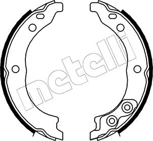 53-0089 METELLI Комплект тормозных колодок, стояночная тормозная система (фото 1)