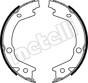 53-0184 METELLI Комплект тормозных колодок, стояночная тормозная система (фото 1)