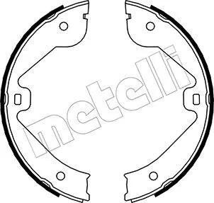 53-0244 METELLI Комплект тормозных колодок, стояночная тормозная система (фото 1)