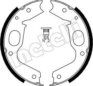 53-0264 METELLI Комплект тормозных колодок, стояночная тормозная система (фото 1)