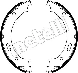 53-0361 METELLI Комплект тормозных колодок, стояночная тормозная система (фото 1)