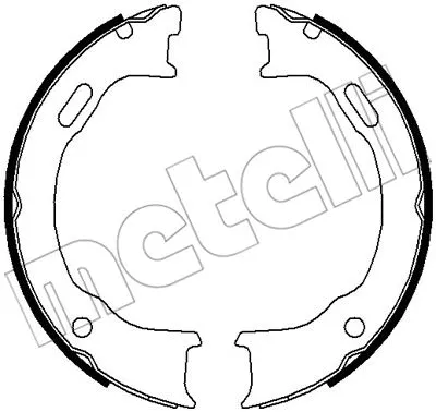 53-0372 METELLI Комплект тормозных колодок, стояночная тормозная система (фото 1)