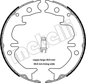 53-0442 METELLI Комплект тормозных колодок, стояночная тормозная система (фото 1)