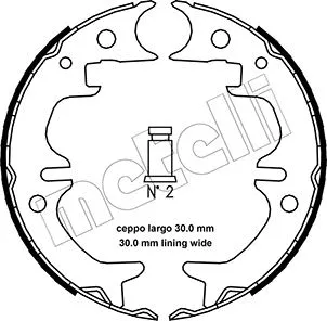 53-0444 METELLI Комплект тормозных колодок, стояночная тормозная система (фото 1)
