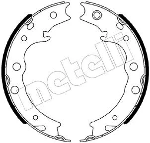 53-0539 METELLI Комплект тормозных колодок, стояночная тормозная система (фото 1)