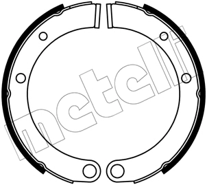 53-0672 METELLI Комплект тормозных колодок, стояночная тормозная система (фото 1)