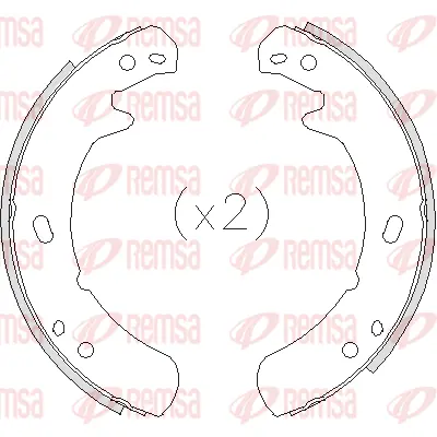 4209.00 REMSA Комплект тормозных колодок, стояночная тормозная система (фото 1)