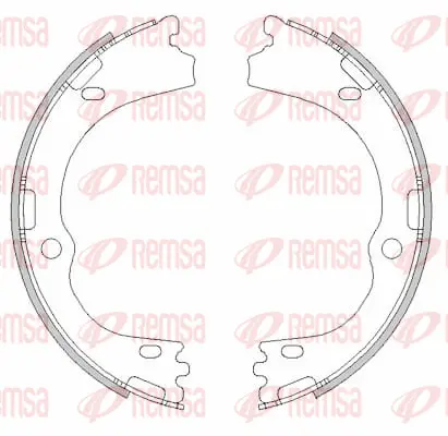4500.00 REMSA Комплект тормозных колодок, стояночная тормозная система (фото 1)