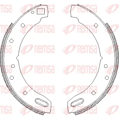 4604.00 REMSA Комплект тормозных колодок, стояночная тормозная система (фото 1)