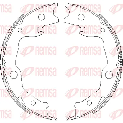 4677.00 REMSA Комплект тормозных колодок, стояночная тормозная система (фото 1)