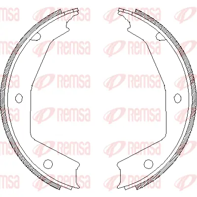4705.00 REMSA Комплект тормозных колодок, стояночная тормозная система (фото 1)