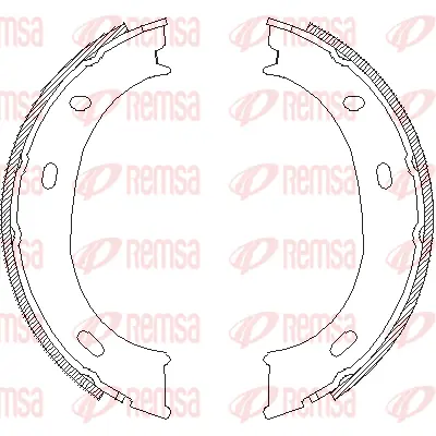 4710.01 REMSA Комплект тормозных колодок, стояночная тормозная система (фото 1)