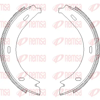 4713.01 REMSA Комплект тормозных колодок, стояночная тормозная система (фото 1)