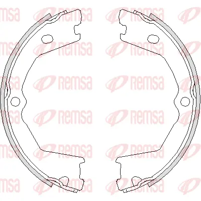 4733.00 REMSA Комплект тормозных колодок, стояночная тормозная система (фото 1)