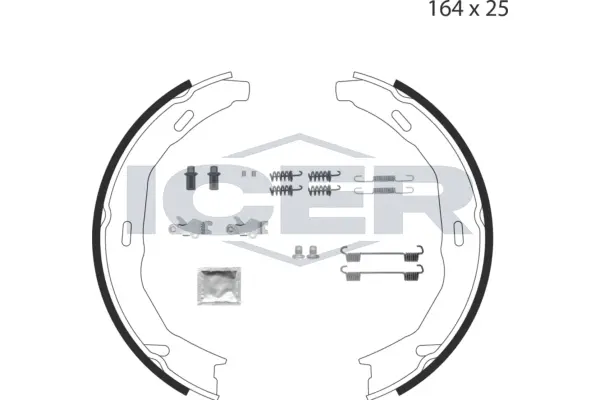 79PB4014 C ICER Комплект тормозных колодок, стояночная тормозная система (фото 1)