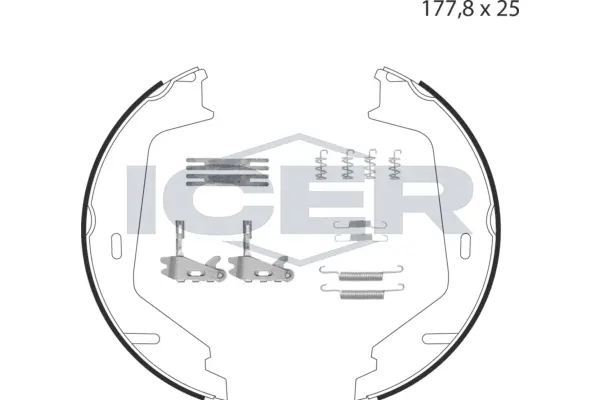 79PB4024 C ICER Комплект тормозных колодок, стояночная тормозная система (фото 1)