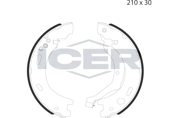 79PB4026 C ICER Комплект тормозных колодок, стояночная тормозная система (фото 1)