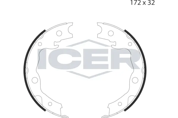 79PB4031 C ICER Комплект тормозных колодок, стояночная тормозная система (фото 1)