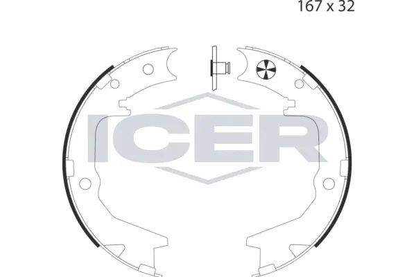 79PB4034 C ICER Комплект тормозных колодок, стояночная тормозная система (фото 1)