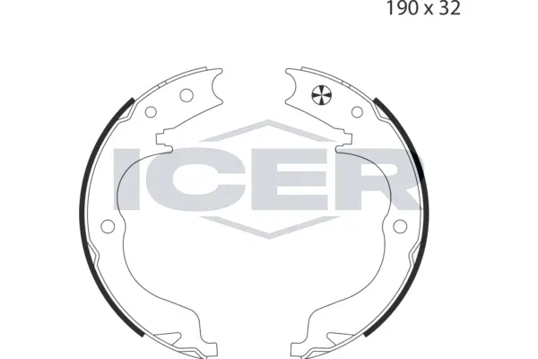 79PB4036 C ICER Комплект тормозных колодок, стояночная тормозная система (фото 1)