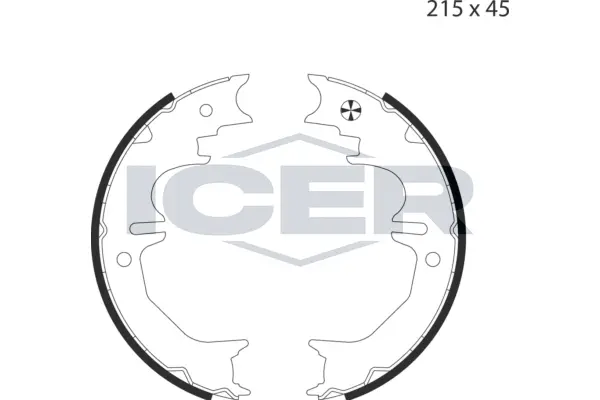 79PB4037 C ICER Комплект тормозных колодок, стояночная тормозная система (фото 1)