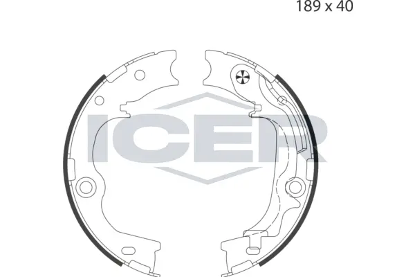 79PB4052 C ICER Комплект тормозных колодок, стояночная тормозная система (фото 1)