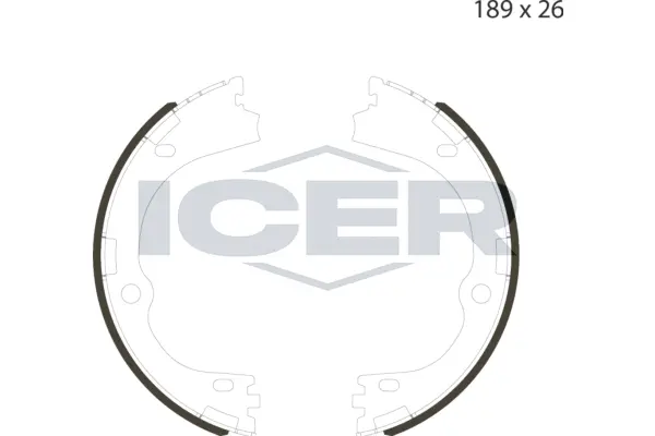 79PB4057 C ICER Комплект тормозных колодок, стояночная тормозная система (фото 1)
