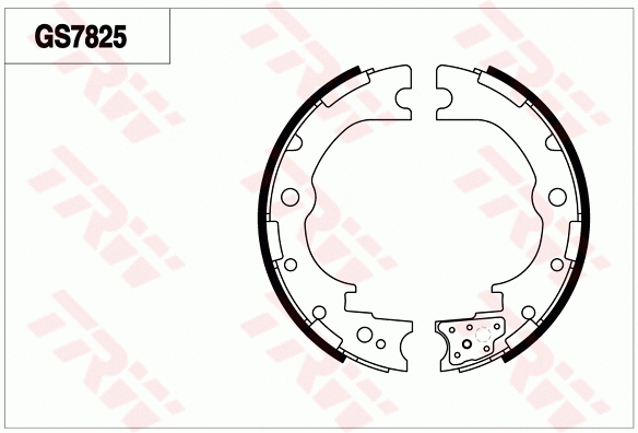 GS7825 TRW Комплект тормозных колодок, стояночная тормозная система (фото 1)