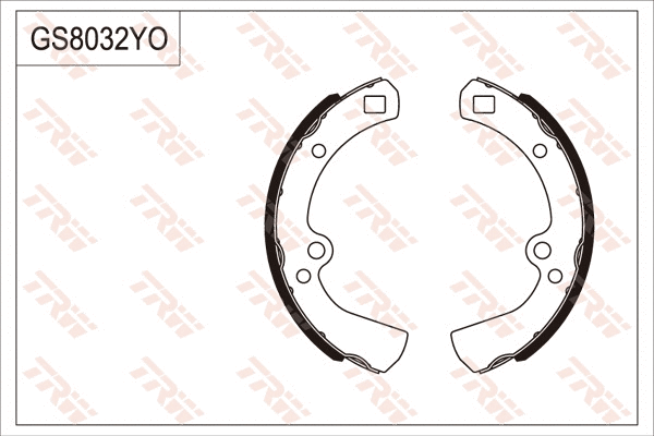 GS8032 TRW Комплект тормозных колодок, стояночная тормозная система (фото 1)
