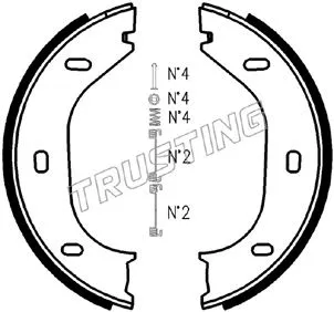 019.021K TRUSTING Комплект тормозных колодок, стояночная тормозная система (фото 1)