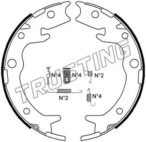 044.023K TRUSTING Комплект тормозных колодок, стояночная тормозная система (фото 1)