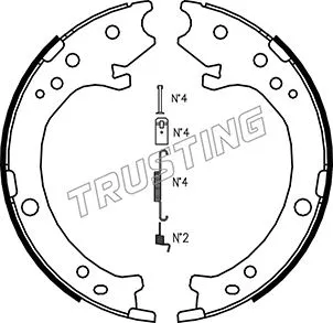 044.025K TRUSTING Комплект тормозных колодок, стояночная тормозная система (фото 1)