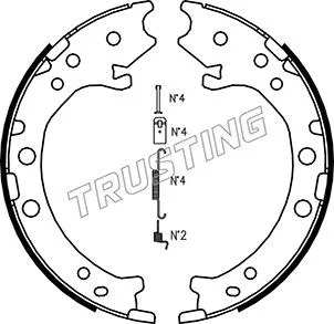 044.026K TRUSTING Комплект тормозных колодок, стояночная тормозная система (фото 1)