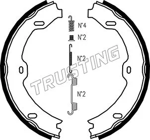 052.130K TRUSTING Комплект тормозных колодок, стояночная тормозная система (фото 1)