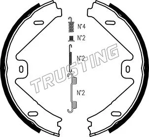 052.137K TRUSTING Комплект тормозных колодок, стояночная тормозная система (фото 1)