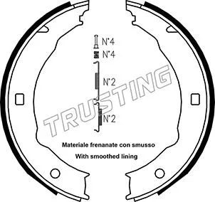 079.193K TRUSTING Комплект тормозных колодок, стояночная тормозная система (фото 1)