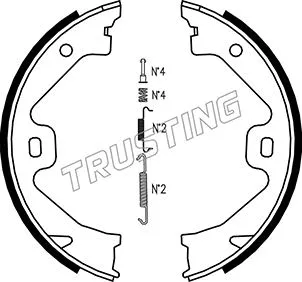 092.307K TRUSTING Комплект тормозных колодок, стояночная тормозная система (фото 1)